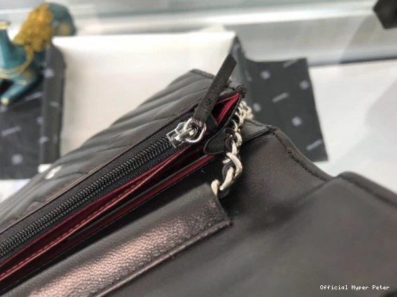 Hyper Peter  Silver CHANEL Bag Hardware Gold With Lambskin  Flap 0727